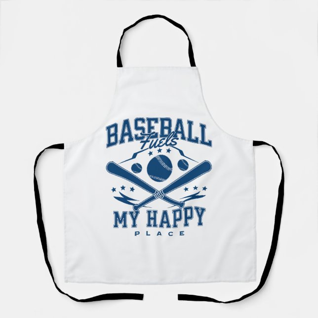 Tablier Le baseball alimente mon havre de paix (Recto)