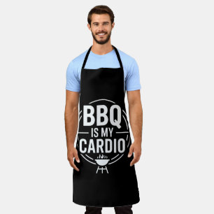 Tablier Le BBQ est mon cardio Citation drôle de papa Grill