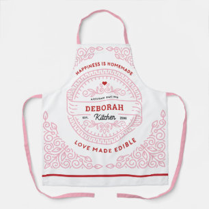 Tablier Le Bonheur des ROSES ORNÉ est fait maison Baking A