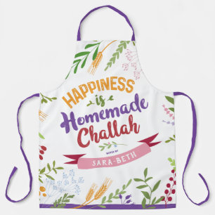 Tablier Le bonheur est fait maison Challah d'énormes fleur