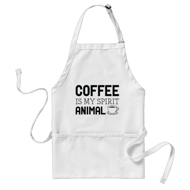 Tablier Le café est mon esprit animal (Devant)