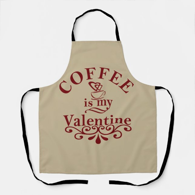Tablier Le café est mon valentin  (Recto)