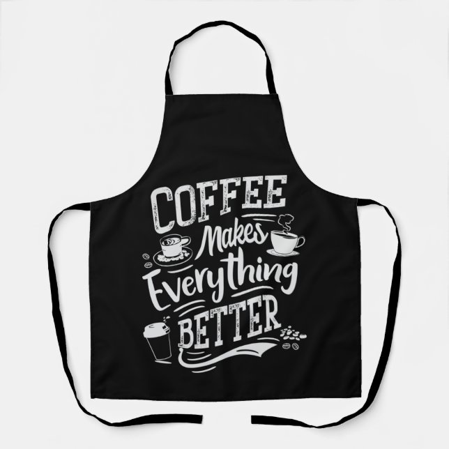Tablier Le café rend tout mieux - Barista Apron (Recto)