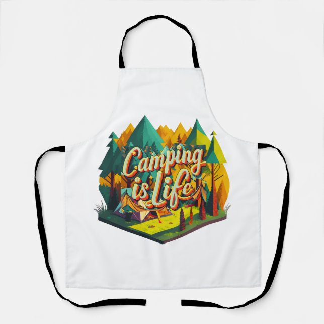 Tablier Le camping est la vie (Recto)