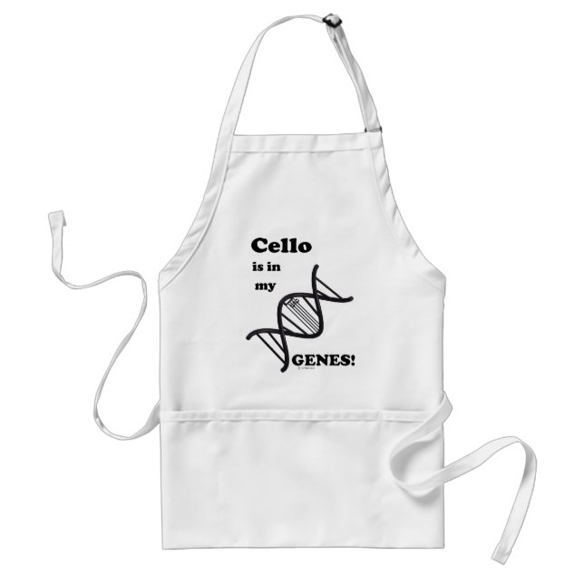 Tablier Le Cello Est Dans Mes Gènes (Devant)