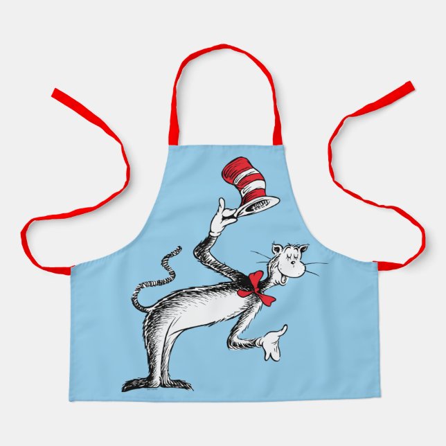 Tablier Le Chat Chapeauté s'incline (Recto)