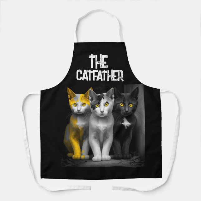 TABLIER LE CHAT PÈRE CAT DAD KITCHEN APRON (Recto)