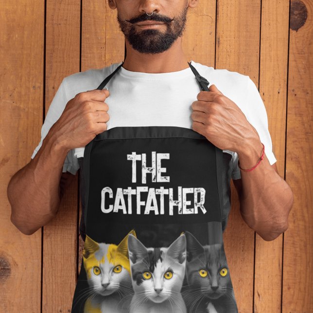 TABLIER LE CHAT PÈRE CAT DAD KITCHEN APRON (Créateur téléchargé)