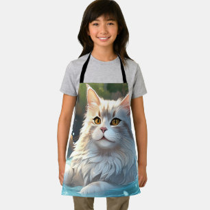Tablier Le chat qui profite d'une source de chaleur : tabl