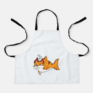 Tablier Le chat tigre comme requin dans l'eau.PNG
