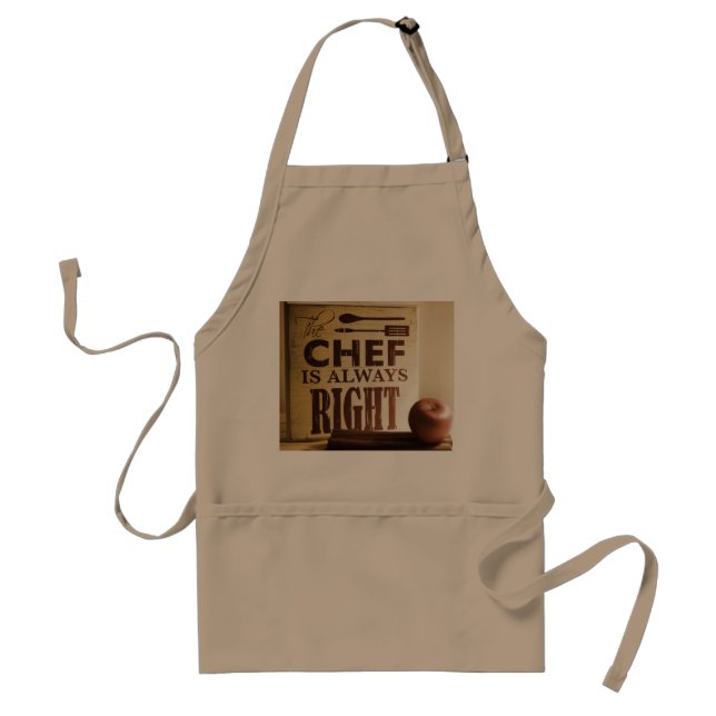 Tablier Le chef a raison avec de la cannelle et Apple (Devant)