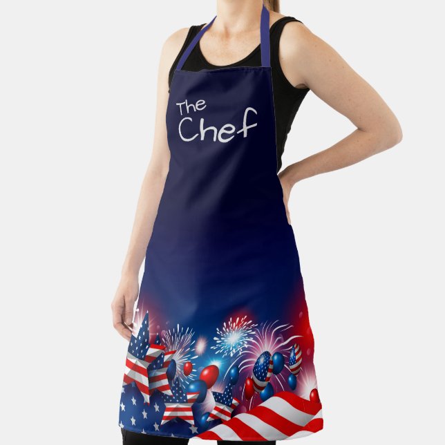Tablier Le chef Stars, Stripes et Fireworks (Insitu)