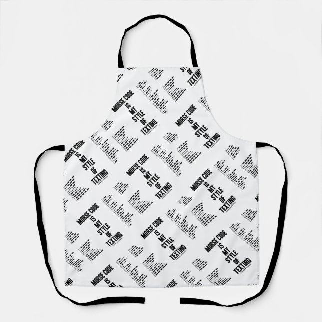 Tablier Le Code Morse Est Mon Style De Texter Le Code Mors (Recto)