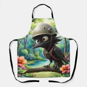 Tablier Le Corbeau Qui a Demandé des Conseils de Vol à un