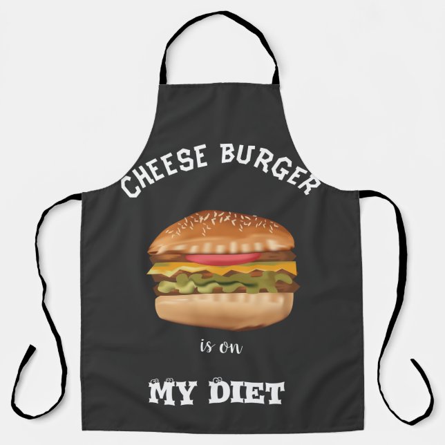 Tablier Le hamburger au fromage est sur ma chemise (Recto)
