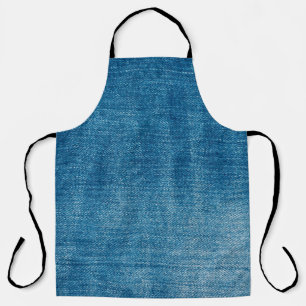 Tablier Le jean bleu texture gros plan. jean denim bleu