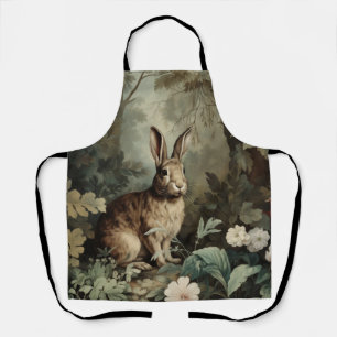 Tablier Le lièvre d'Antiquité de charme dans la forêt luxu