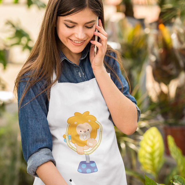 Tablier Le Lion De Cirque Qui Saute À Travers Un Cerceau (Créateur téléchargé)
