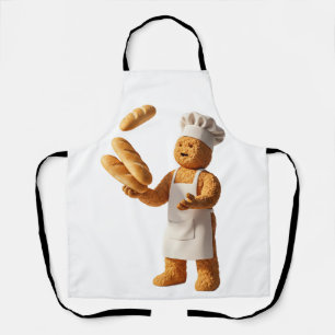 Tablier Le mascotte du boulanger jongleur avec des baguett