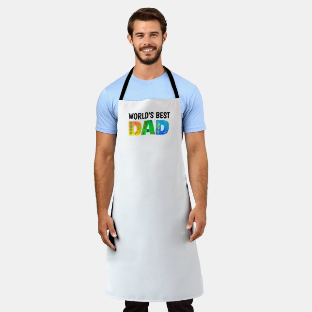 Tablier Le meilleur DAD Whimsical Lettres Apron du monde (Porté)