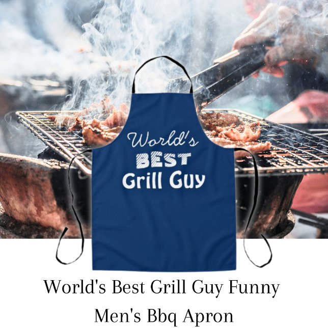 Tablier Le meilleur grill du monde Citation Blue Homme's L (Créateur téléchargé)