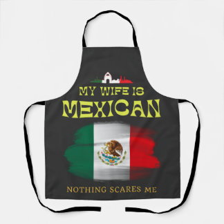 Tablier Le Mexicain de ma femme rien ne me fait peur Mari 