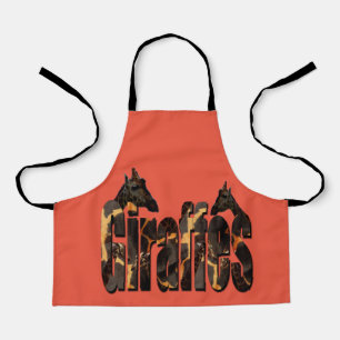 Tablier Le Mot Est Giraffes, Enfants Plein Impression Tabl