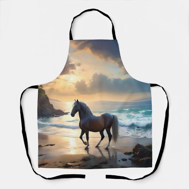 Tablier Le Palomino Horse Sur La Plage, (Recto)