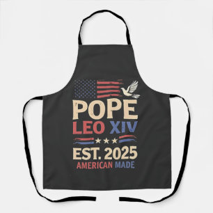 Tablier Le pape Leo XIV est. Drapeau 4 juillet USA 2025