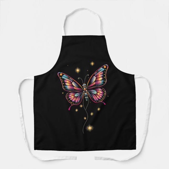 Tablier Le papillon gracieux : un symbole de la transforma (Recto)