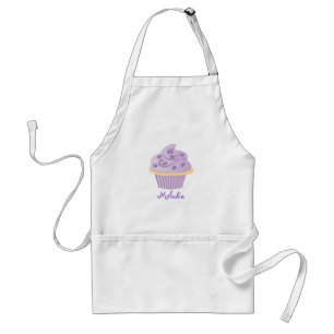 Tablier Le remous pourpre arrosent le petit gâteau