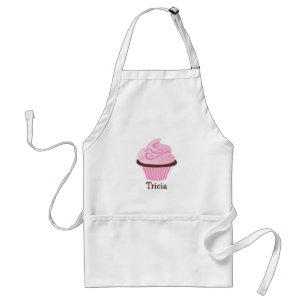 Tablier Le remous rose arrosent le petit gâteau