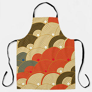 Tablier Le style japonais met à l'échelle des vagues sans