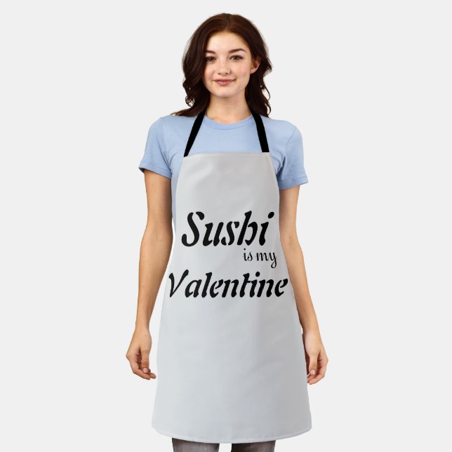 Tablier Le Sushi Est Ma Saint Valentin (Porté)