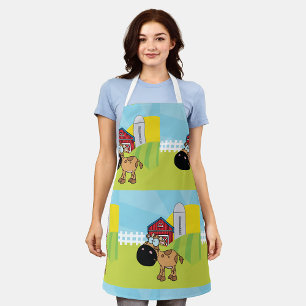 Tablier Le Veau De Cartographie Sur Une Ferme