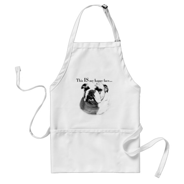 Tablier Le visage joyeux de Bulldog (Devant)