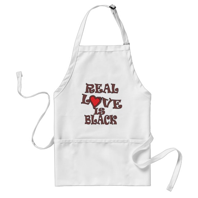 Tablier Le vrai amour est noir (Devant)