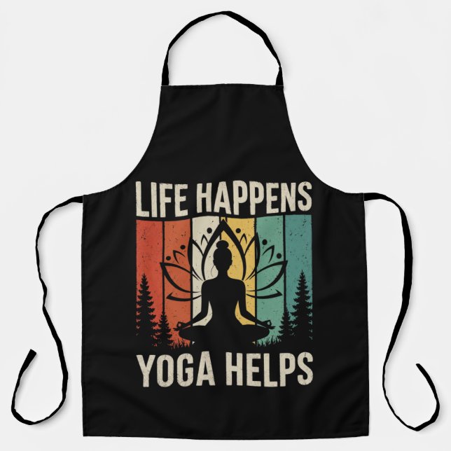 Tablier Le Yoga Aide à Vivre (Recto)