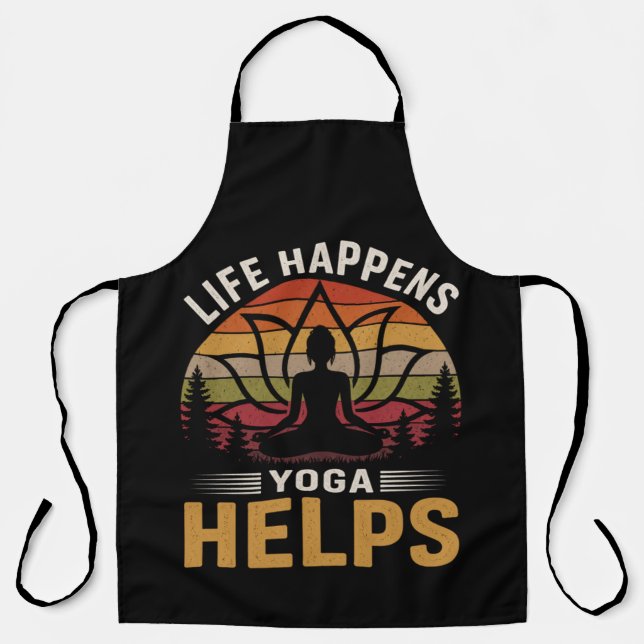 Tablier Le Yoga Aide à Vivre (Recto)