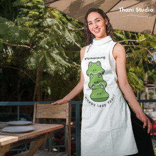 Tablier Leap Year Forever Young 3 Frogs 29 févr.