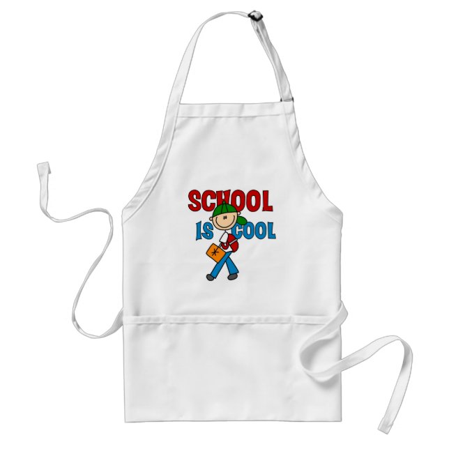 Tablier L'école de garçons est cool (Devant)