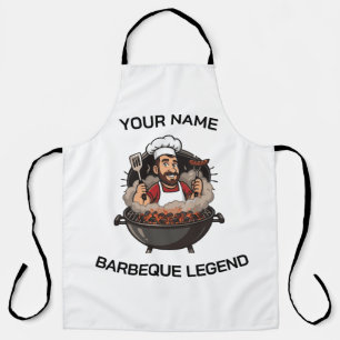 Tablier Légende de barbecue personnalisée Chef BBQ avec