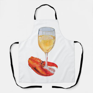 Tablier Légende du homard et vin
