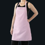 Tablier Léger rose clair personnalisé Nom texte élégant<br><div class="desc">Personnaliser Nom texte minimaliste élégant solide clair clair clair rose et blanc Apron. Customisez,  personnalisez-le avec nom,  citation,  phrase,  monogramme ou texte. Idéal pour cuisiniers,  chefs,  poteries,  céramiques,  artisanat,  travail,  cuisine,  boulangerie,  barbecue,  grill,  mais aussi pour les entreprises et les magasins,  etc</div>
