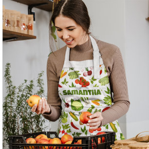 Tablier Légumes de jardinage personnalisés