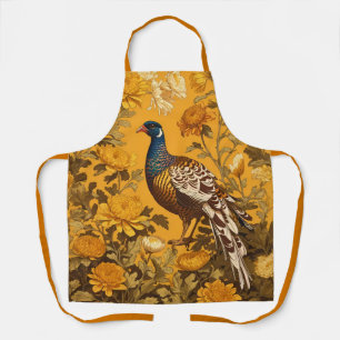 Tablier L'Élégant faisan William Morris Inspiré