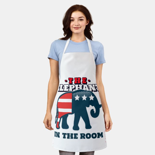 Tablier L'éléphant dans la chambre (Porté)