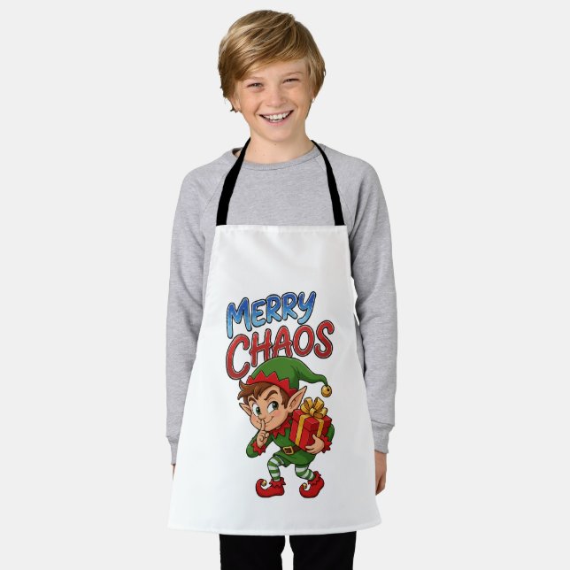 Tablier L'elfe de Noël Merry Chaos (Porté)