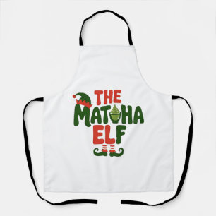 Tablier L'Elfe Matcha Boisson de Noël Matcha Drôle