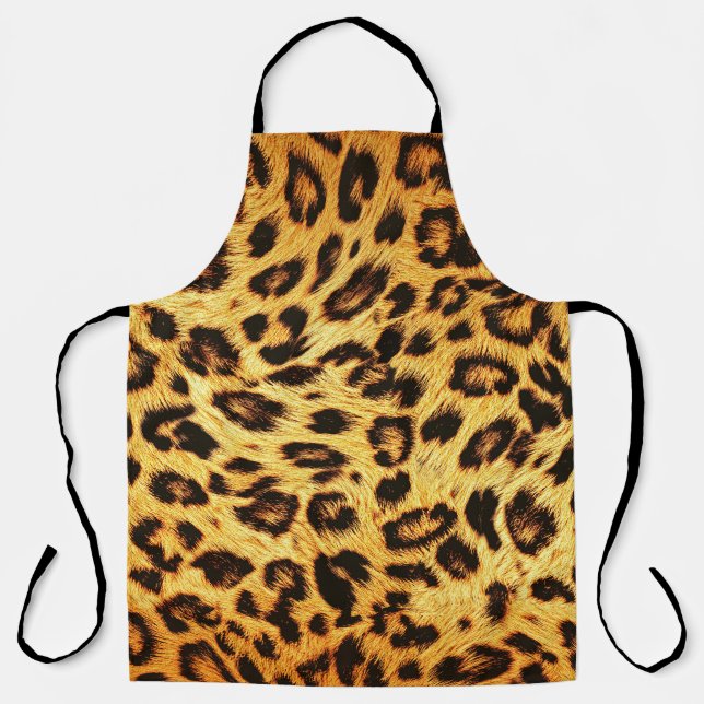 Tablier Leopard tendance : Motif de design de peau. (Recto)